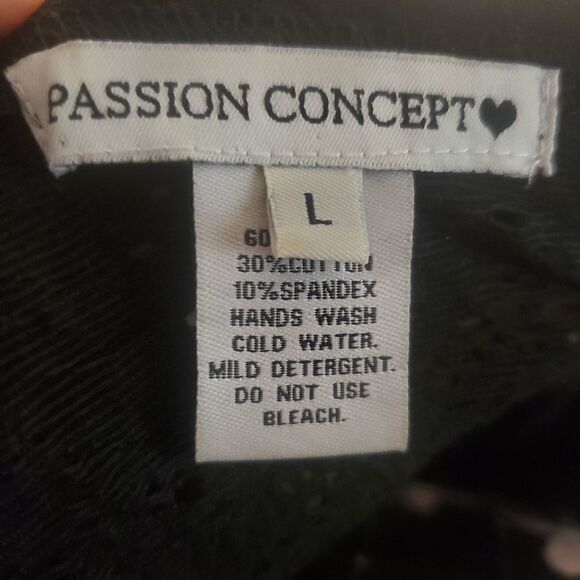 Passion Concept Black Swim Cover Up Size Large - Picture 8 of 9